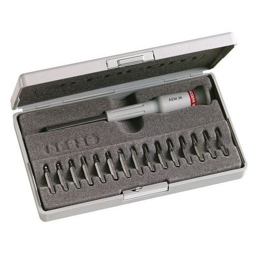 Set van 16 Micro-Tech®-gereedschappen - schroevendraaier + bits Set van 16 Micro-Tech®-gereedschappen - schroevendraaier + bits