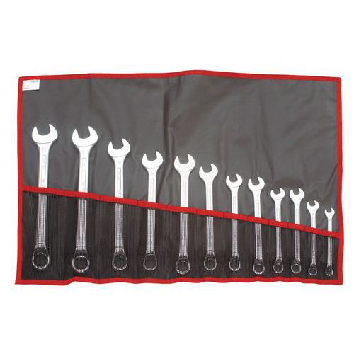 Set van haaks gebogen combinatiesleutels, metrisch