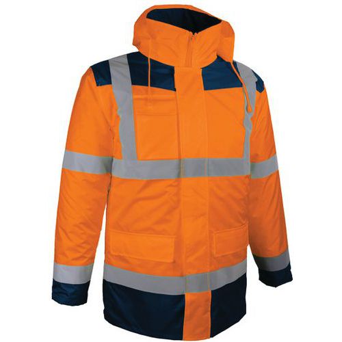 Veste parka orange amovible a manches longues amovibles 4x1 - Singer Safety Veste parka orange amovible a manches longues amovibles 4x1 - Singer Safety