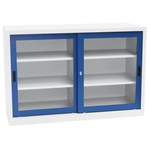 Lage kast met schuifdeuren CH - breedte 150 cm - Manutan Expert Lage kast met schuifdeuren CH - breedte 150 cm - Manutan Expert