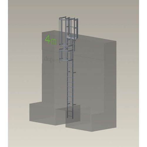 Complete kooiladderset - Hoogte 4 m