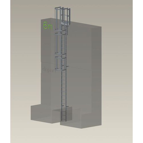 Complete kooiladderset - Hoogte 6,75 m Complete kooiladderset - Hoogte 6,75 m
