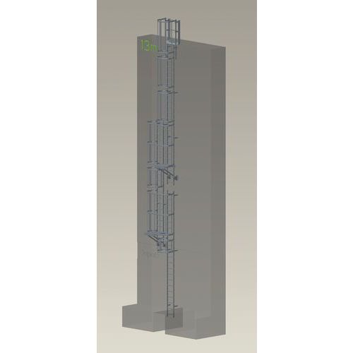 Complete kooiladderset - Hoogte 13,25 m Complete kooiladderset - Hoogte 13,25 m
