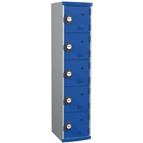 Vestiaire 5 cases Seamline Optimum® - 1 colonne 400 mm socle - Acial