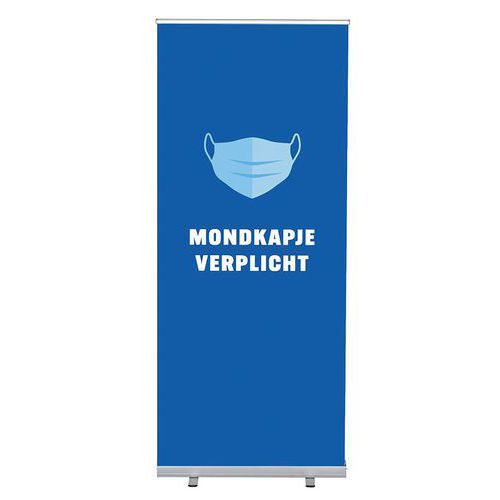 Roll-Banner Budget 85 Komplett-Set Mondkapje Verplicht Roll-Banner Budget 85 Komplett-Set Mondkapje Verplicht