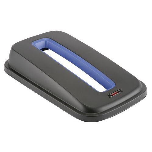 Deksel met blauwe papiergleuf voor afvalbak GEO Deksel met blauwe papiergleuf voor afvalbak GEO