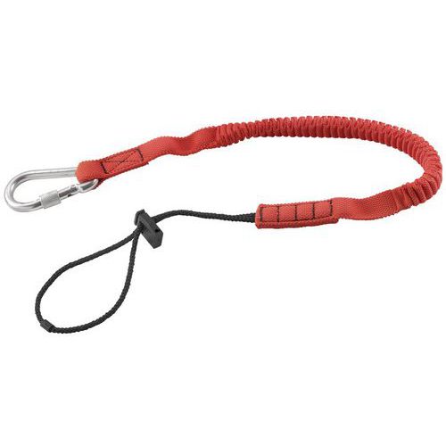 Koord 1,2 m - polsbevestiging en musketon 80 mm van Rvs met schroef SLS Koord 1,2 m - polsbevestiging en musketon 80 mm van Rvs met schroef SLS