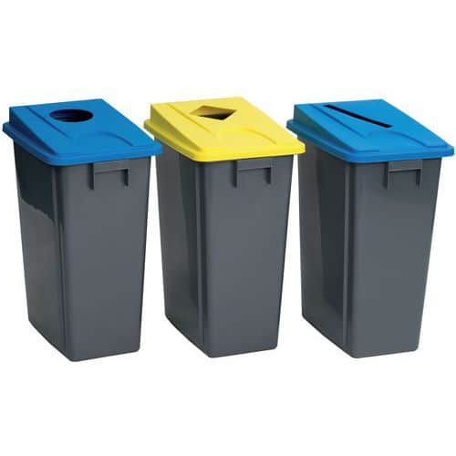 6 Poubelles en carton recyclé de 100 litres sans couvercle