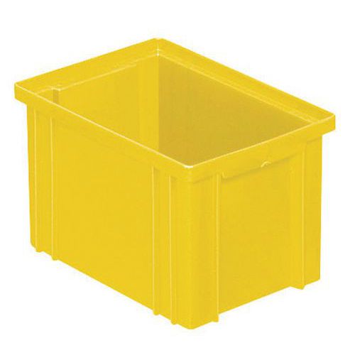 Stapelbare bak - geel - lengte 200 tot 630 mm - 3,6 tot 85 liter