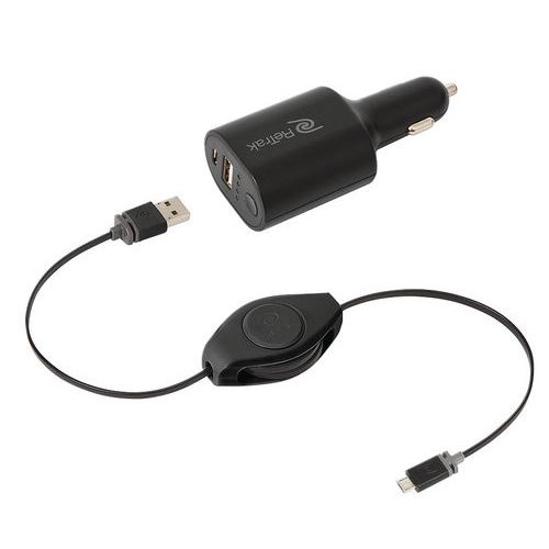 Externe accu van 2200 mAh en 2-in-1-autolader Externe accu van 2200 mAh en 2-in-1-autolader