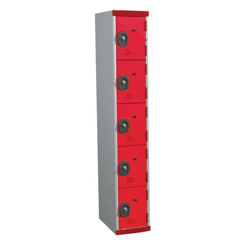 Vestiaire 5 cases Seamline Optimum® - Colonne largeur 300 mm - Acial