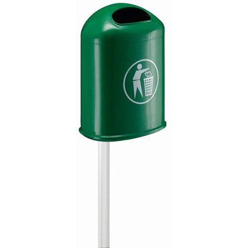 Brandwerende afvalbak metaal - 42 l