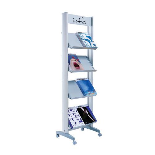 Mobiel folderwijk - aluminium - Paperflow