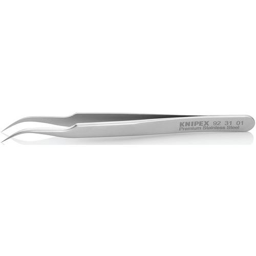 Pince brucelle acier inoxydable 110mm lisse extra-fine coudée - KNIPEX Pince brucelle acier inoxydable 110mm lisse extra-fine coudée - KNIPEX