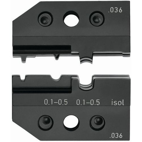 Matrice sertissage cosses non isolées/pré-isolées 0,1-0,5mm² - KNIPEX Matrice sertissage cosses non isolées/pré-isolées 0,1-0,5mm² - KNIPEX