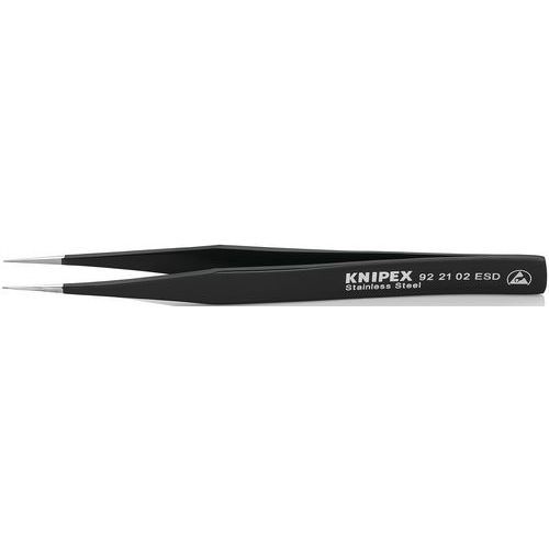 Pince brucelle acier inoxydable 110mm lisse extra-fine ESD - KNIPEX Pince brucelle acier inoxydable 110mm lisse extra-fine ESD - KNIPEX