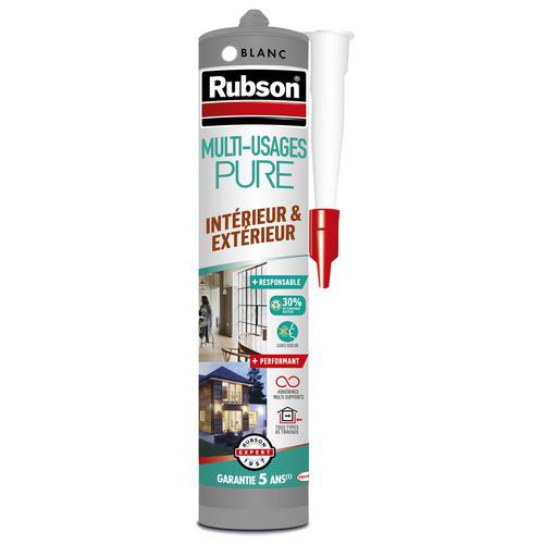 Mastic silicone multi-usages PURE 280 ml - Rubson Mastic silicone multi-usages PURE 280 ml - Rubson