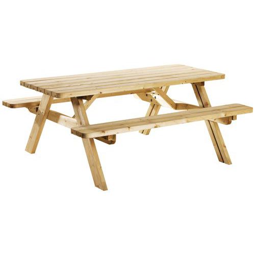 Opklapbare, ecologische picknicktafel - Naaldhout Opklapbare, ecologische picknicktafel - Naaldhout
