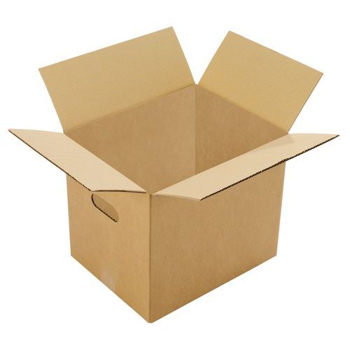 Caisse de déménagement - Simple cannelure - À poignée