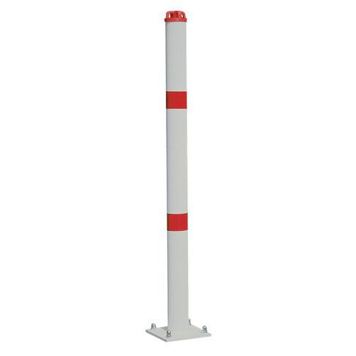 Poteau à chaîne avec anneaux - Aluminium - Sur socle Poteau à chaîne avec anneaux - Aluminium - Sur socle
