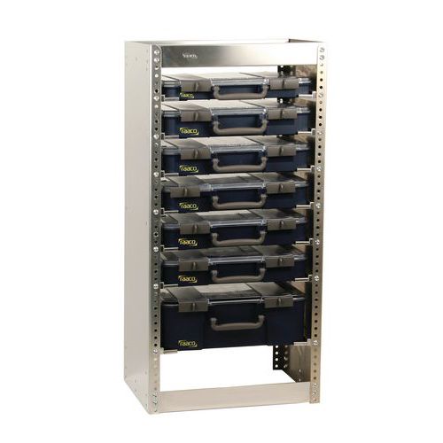 Rek voor CarryLite, geleverd met 7 CarryLites - gemonteerd (S292) Rek voor CarryLite, geleverd met 7 CarryLites - gemonteerd (S292)