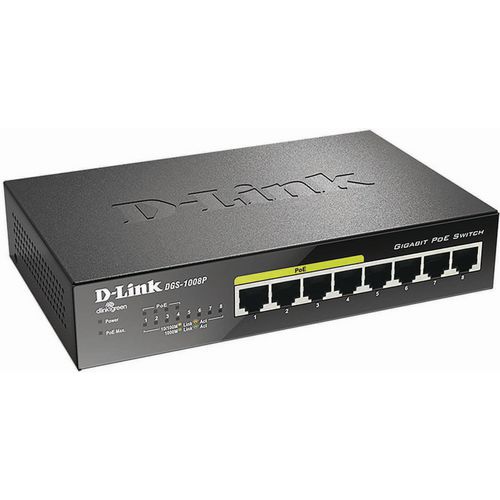 D-Link-switch 8 poorten DGS-1008P D-Link-switch 8 poorten DGS-1008P