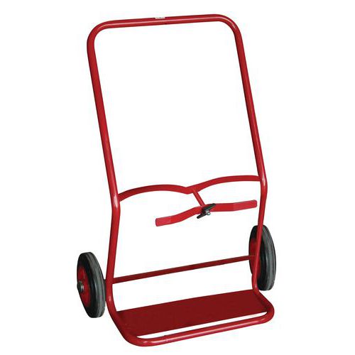 Steekwagen van staal voor flessen 100 kg - Rubberen wiel Steekwagen van staal voor flessen 100 kg - Rubberen wiel