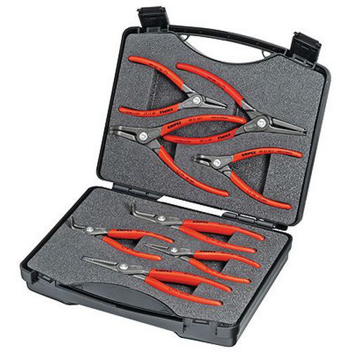 Jeu de pinces de précision pour circlips 8 outils _ 00 21 25_Knipex Jeu de pinces de précision pour circlips 8 outils _ 00 21 25_Knipex