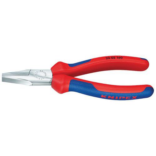 Pince à becs plats chromée avec gaines bi-matière 160 mm _ 20 05 160 Pince à becs plats chromée avec gaines bi-matière 160 mm _ 20 05 160