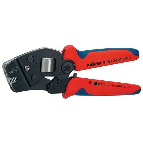 Pince à sertir auto-ajustable pour embouts de câble brunie 190 mm _ 97 53 08 SB Pince à sertir auto-ajustable pour embouts de câble brunie 190 mm _ 97 53 08 SB