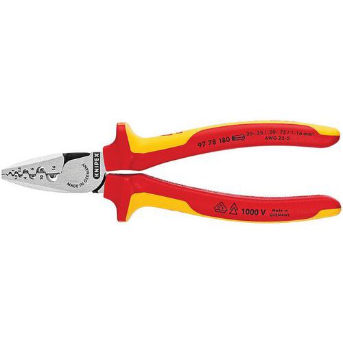 Pince à sertir pour embouts de câble 180 mm _ 97 78 180_Knipex Pince à sertir pour embouts de câble 180 mm _ 97 78 180_Knipex