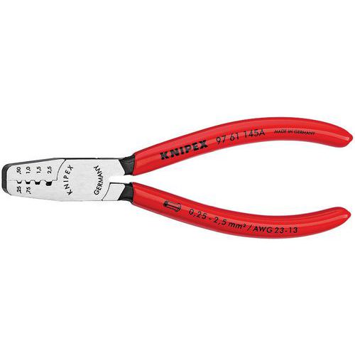 Pince à sertir pour embouts de câble gainées en plastique 145 mm _ 97 61 145 A SB Pince à sertir pour embouts de câble gainées en plastique 145 mm _ 97 61 145 A SB