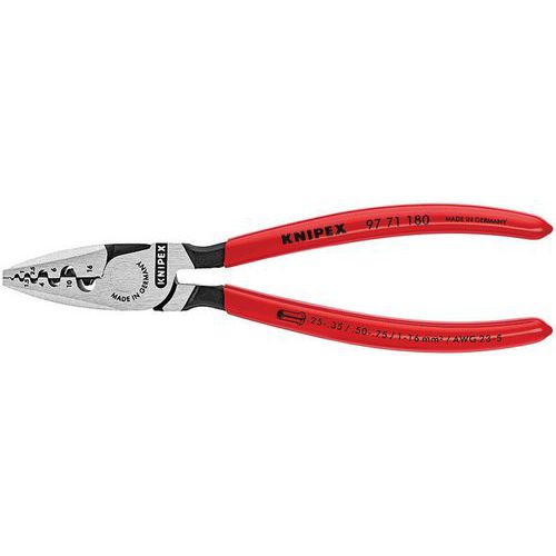 Pince à sertir pour embouts de câble gainées en plastique 180 mm _ 97 71 180 SB Pince à sertir pour embouts de câble gainées en plastique 180 mm _ 97 71 180 SB