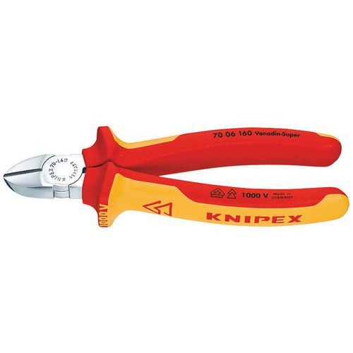 Zijsnijtang verchroomd geïsoleerd 180mm_70 06 180 SB KNIPEX Zijsnijtang verchroomd geïsoleerd 180mm_70 06 180 SB KNIPEX