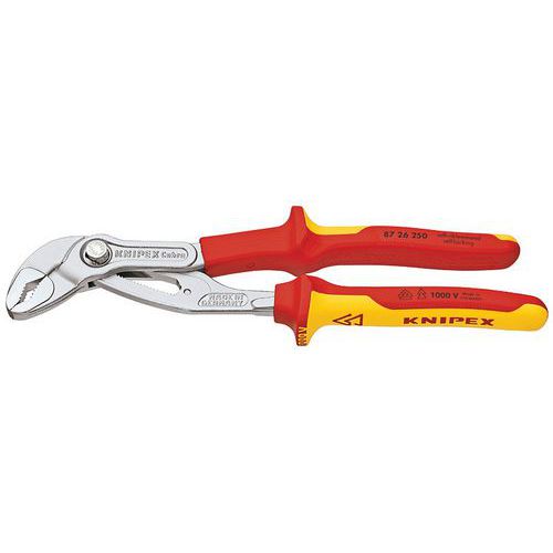 Pince KNIPEX Cobra® VDE chromée 250 mm _ 87 26 250 SB - Knipex