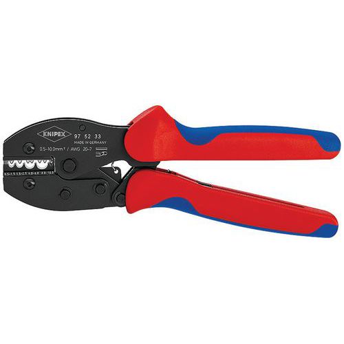 Pince à sertir brunie KNIPEX PreciForce® avec gaines bi-matière 220 mm _ 97 52 33 SB Pince à sertir brunie KNIPEX PreciForce® avec gaines bi-matière 220 mm _ 97 52 33 SB