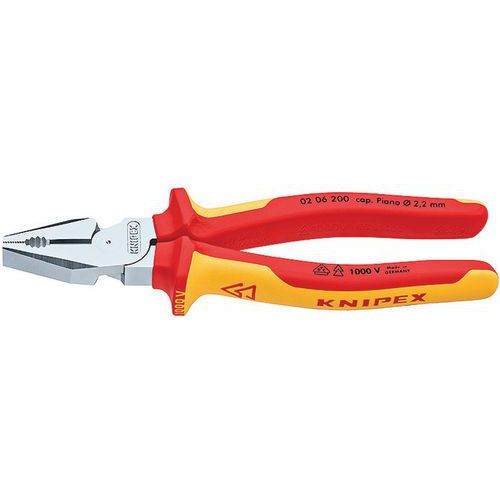 Kracht-Kombitang verchroomd 200 mm _ 02 06 200 KNIPEX Kracht-Kombitang verchroomd 200 mm _ 02 06 200 KNIPEX