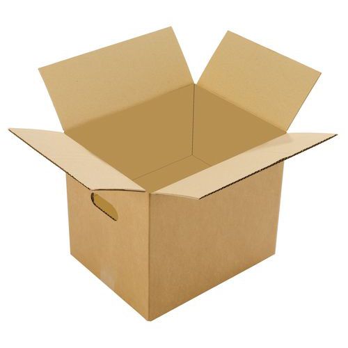 Caisse de déménagement - Simple cannelure - À poignée