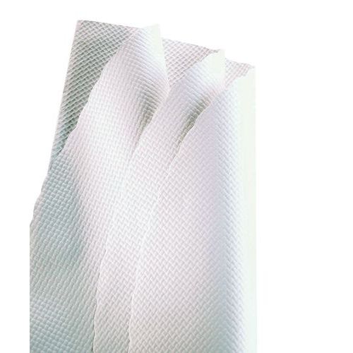 Tafelkleed papier damast wit op rol van 100 meter_Matfer