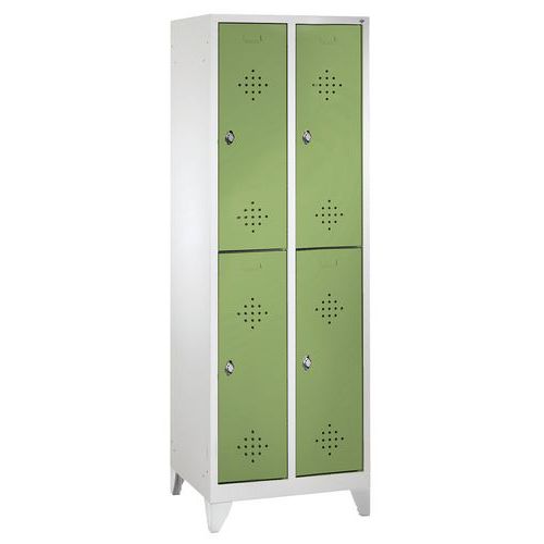 Armoire vestiaire Série S2000 Classic à deux niveaux avec pieds Manutan.be