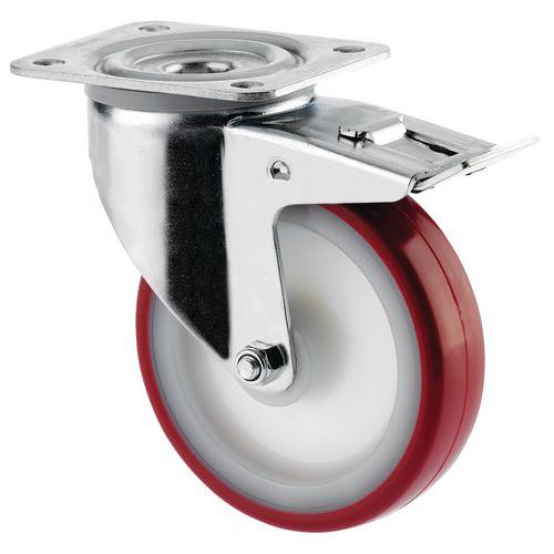 Roulette pivotante Ø 100mm pour chariot industriel