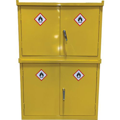 2 armoires empilables COSHH, 4 portes - Stockage de produits inflammables - Elite 2 armoires empilables COSHH, 4 portes - Stockage de produits inflammables - Elite
