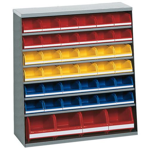 Kast met 40 stapelbakken - Laag - Zonder deur Kast met 40 stapelbakken - Laag - Zonder deur