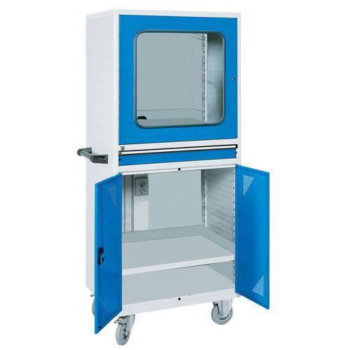 Armoire informatique mobile - Pour ordinateur de bureau Armoire informatique mobile - Pour ordinateur de bureau