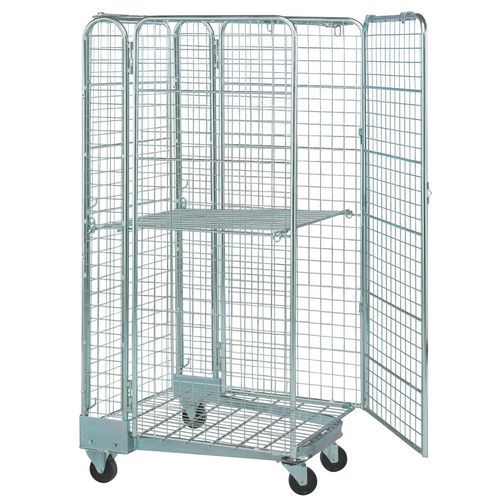 Antidiefstal rolcontainer stapelbaar - Stalen basis - Draagvermogen 400 kg Antidiefstal rolcontainer stapelbaar - Stalen basis - Draagvermogen 400 kg