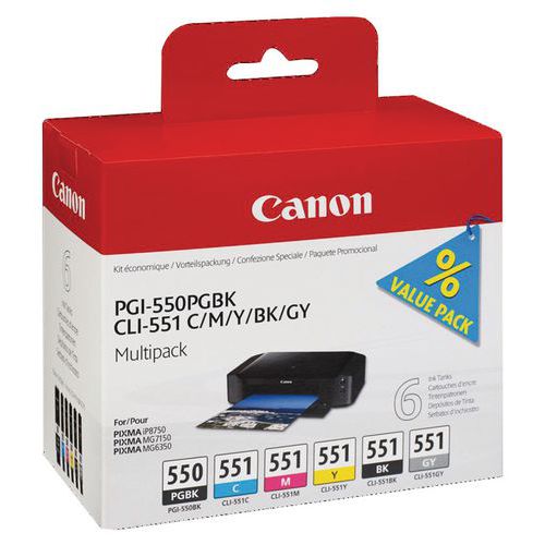 Cartouche d'encre - PGI-550/CLI-551 - Canon Cartouche d'encre - PGI-550/CLI-551 - Canon