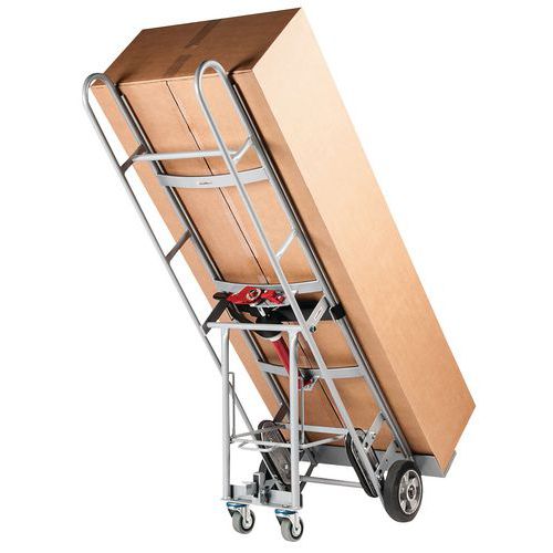 Diable Pour Charges Lourdes Et Volumineuses - Capacité 550 Kg, Tablier Large 600 Mm, Roues Caoutchouc 200 Mm, Sangle D'arrimage Avec Tendeur