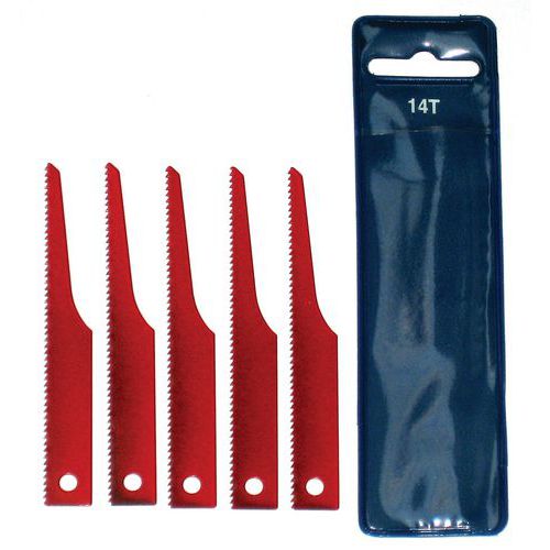 Jeu de 5 lames 6 dents / cm pour scie 1807 Jeu de 5 lames 6 dents / cm pour scie 1807