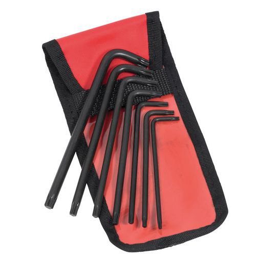 Jeu de 7 clés mâles coudées longues pour empreinte Torx® Jeu de 7 clés mâles coudées longues pour empreinte Torx®