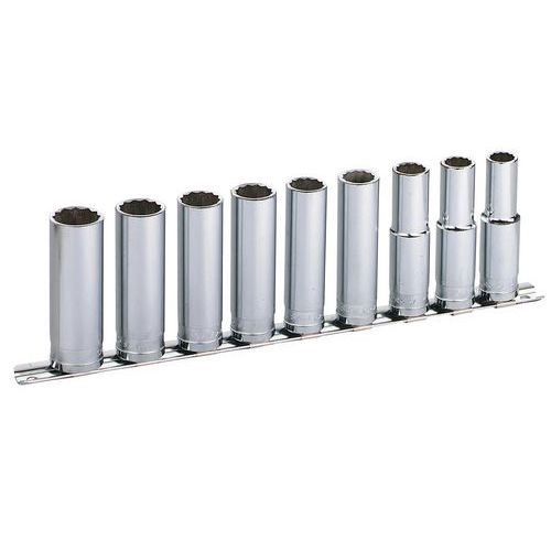 Dop lang op opbergrek 1/2 9 delig - SAM Outillage Dop lang op opbergrek 1/2 9 delig - SAM Outillage